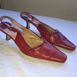 Nine West Red sling back pumps- size 9.5